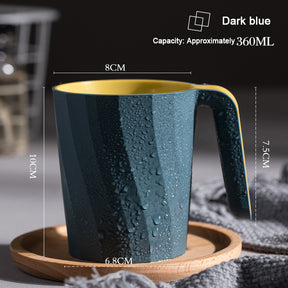 Creative Simple Mouthwash Cup INS Striped Non-Slip Water Cup Double-Layer Plastic Handle Thread Couple Mouthwash Toothbrush Cup - V.I.P Digital Presence