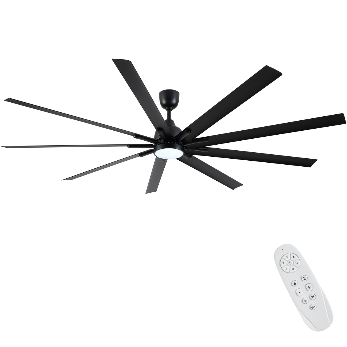 84 In Super Large Black Ceiling Fan with Remote Control - V.I.P Digital Presence