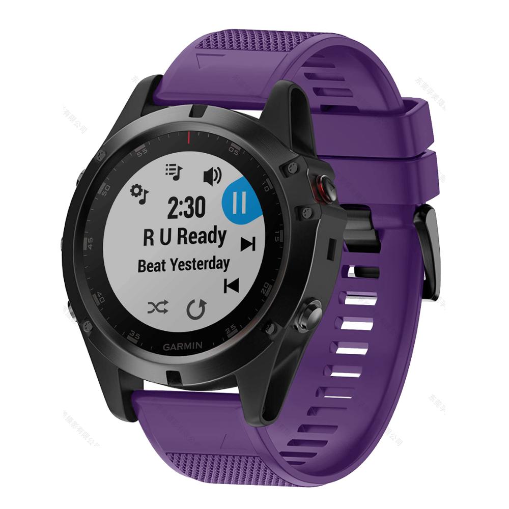 Correa de silicona de liberación rápida FIFATA para Garmin Fenix ​​6, 6S, 6X, 5X, 5, 5S, 3, 3HR, Forerunner 935 y 945.