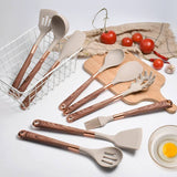 10 Pieces Kitchen Tools Set Wooden Handle Cooking Kitchen Utensil Set Silicone Utensils - V.I.P Digital Presence