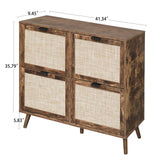 4 Door Shoe Rack, Freestanding Modern Shoe Storage Cabinet, for Entryway - V.I.P Digital Presence