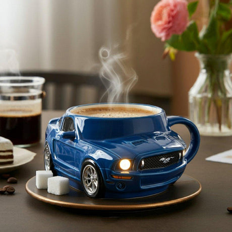 Car-Shaped Stainless Steel Coffee Mug – Handmade, Durable, Novelty Office Cup, Ideal Gift for Car Fans - V.I.P Digital Presence
