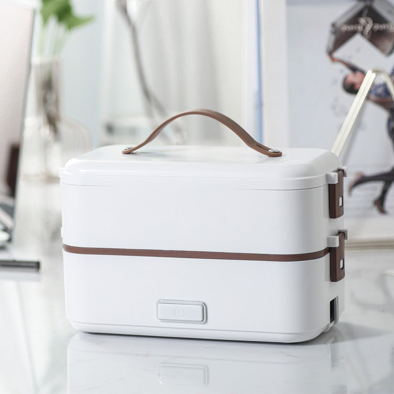 Electric lunch box stainless steel liner portable plug-in small insulation lunch box home heating lunch box steaming rice artifa - V.I.P Digital Presence