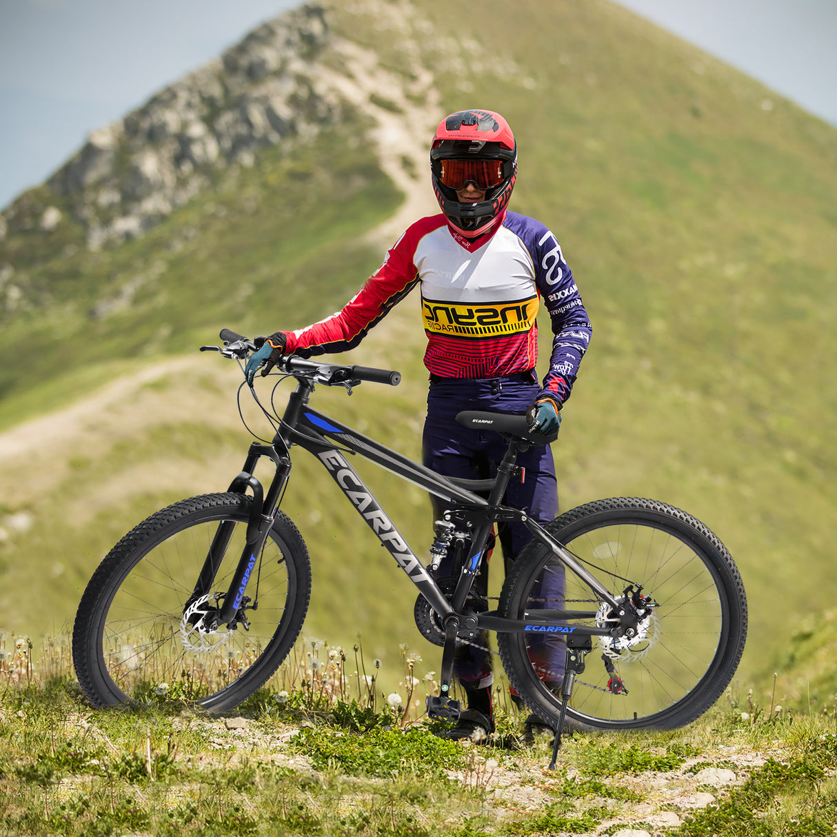 A2660 Ecarpat Mountain Bike 26 inch Wheel Carbon Steel Frame Disc Brake Thumb Shift Front Fork Rear Shock Absorber Bicycle - V.I.P Digital Presence