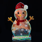 Christmas Colorful Glowing Snowman Ornament Flat Snowman Desktop Plug in Night Light - V.I.P Digital Presence