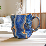 Healing & Spiritual Gifts: New Multi-Color Natural Mineral Crystal Mug. Colorful Crystal Christmas Mug for Coffee, Perfect for Festival. - V.I.P Digital Presence