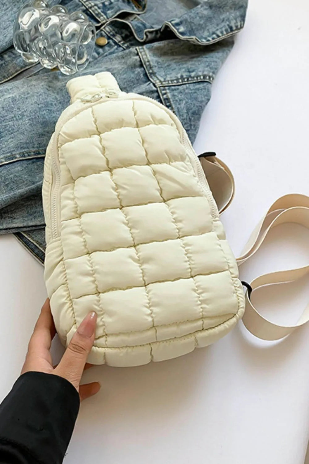 Quilted Nylon Crossbody  Bag - V.I.P Digital Presence