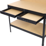 Steel Workbench Tool Storage Work Bench Workshop Tools Table W/Drawer and Peg Board ,4xAC outlets 2xUSB Ports - V.I.P Digital Presence