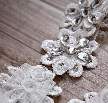 White Bolero Appliques Crystals Wedding Wrap Wedding Bolero Made in China Wedding Accessories Evening Dress - V.I.P Digital Presence