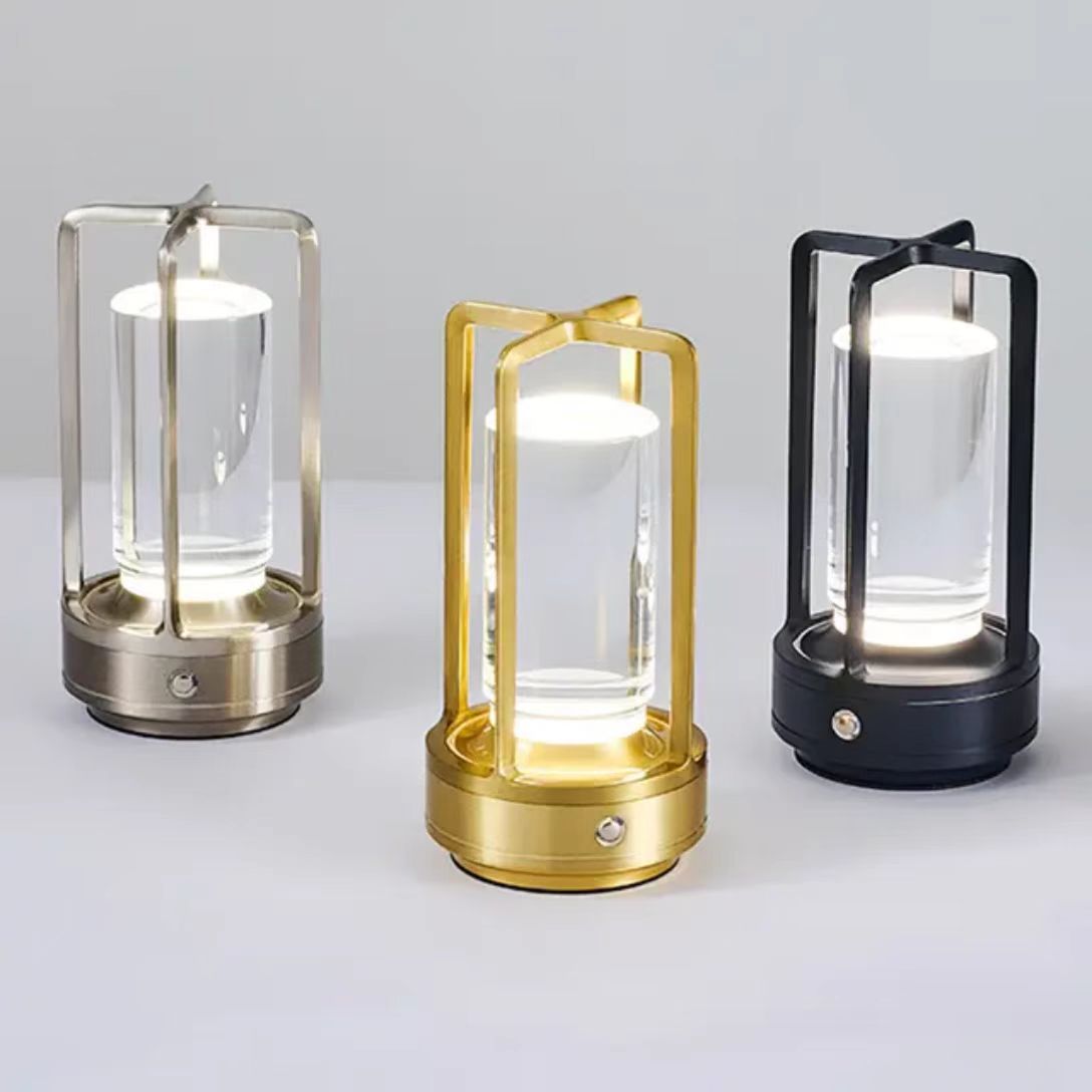 Gold black silver cross shaped desk lamp button touch US charging decorative desk lamp - V.I.P Digital Presence