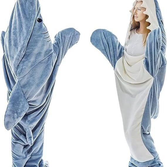 Cartoon Shark Sleeping Bag Pajamas Office Nap Shark Blanket Karakal High Quality Fabric Mermaid Shawl Blanket For Children Adult - V.I.P Digital Presence