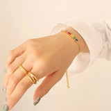 Contrast Zircon Titanium Steel Bracelet - V.I.P Digital Presence