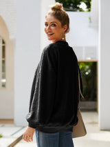 Casual round neck long sleeved velvet shirt women's top velvet shirt - V.I.P Digital Presence