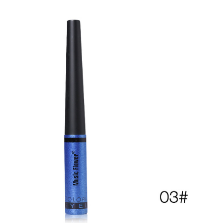Music Flower Brand 6 Color Shimmer Liquid Eyeliner Pen Brightening Eyes Makeup Eye Liner Pencil Waterproof Quick Drying Eyelid - V.I.P Digital Presence