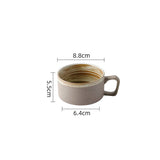 Coarse pottery coffee cup and plate set creative handmade retro coffee cup artistic cup plate milk cup - V.I.P Digital Presence