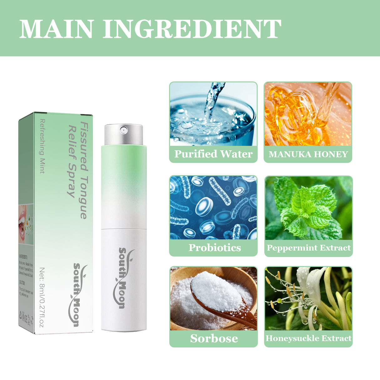 Fissured Tongue Relief Spray, Relieve Cracked Tongue And Fresh Breath Deodorizer Mouth Spray - V.I.P Digital Presence