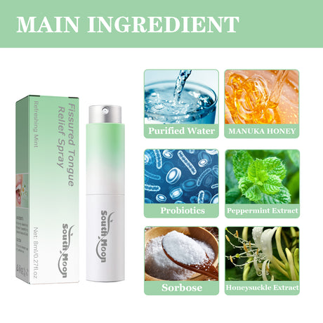 Fissured Tongue Relief Spray, Relieve Cracked Tongue And Fresh Breath Deodorizer Mouth Spray - V.I.P Digital Presence