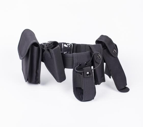 7 pcs Tactical Duty Belt Black Law Enforcement Hutning Equipment System Waist Gun Holster Flashlight Pouch set - V.I.P Digital Presence