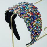 New Oversized Exaggerated Gypsophila Color Rhinestone Wide-Brimmed Headband Female Net Celebrity Fabric Personality Headwear - V.I.P Digital Presence