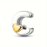Copper Plated Silver English Letter Pendant Bead Bracelet Necklace Diy - V.I.P Digital Presence