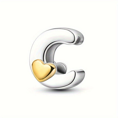 Copper Plated Silver English Letter Pendant Bead Bracelet Necklace Diy - V.I.P Digital Presence