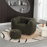 Soft Bean Bag Chair with High Resilient Foam(Chips)for living room and bedroom,Comfortable Square Lazy Sofa with Footstool - V.I.P Digital Presence