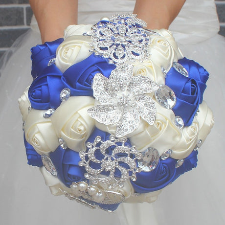 Artificial Wedding Bouquets Hand Made Flower Rhinestone Bridesmaid Crystal Bridal Wedding Bouquet - V.I.P Digital Presence