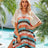 Cutout Striped Cover-Up with Tassel - V.I.P Digital Presence