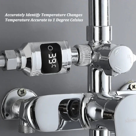 Bathroom Tub Shower Faucets Water Thermometer Electricity LED Display ABS Bathtub Water Temperature Monitor for Home Shower - V.I.P Digital Presence