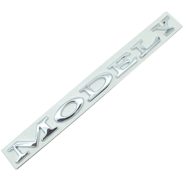Suitable for Tesla Model 3/Y modified metal rear badge MODELY red letter car badge sticker - V.I.P Digital Presence