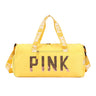 New fitness bag, shoe compartment, dry wet separation bag, sports travel bag, shiny pink letter single shoulder crossbody bag - V.I.P Digital Presence