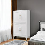 White metal kitchen storage cabinet, kitchen pantry storage cabinet with door and shelf, adjustable leveling feet - V.I.P Digital Presence