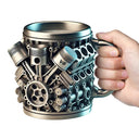 3D Engines - designed Stainless Steel Mug. Ideal for coffee/beer, a fun home & office drinking accessory. - V.I.P Digital Presence