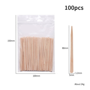 100-Piece Bag of Disposable Wooden Sticks for Hair Removal Waxing and Scraping Tools - V.I.P Digital Presence