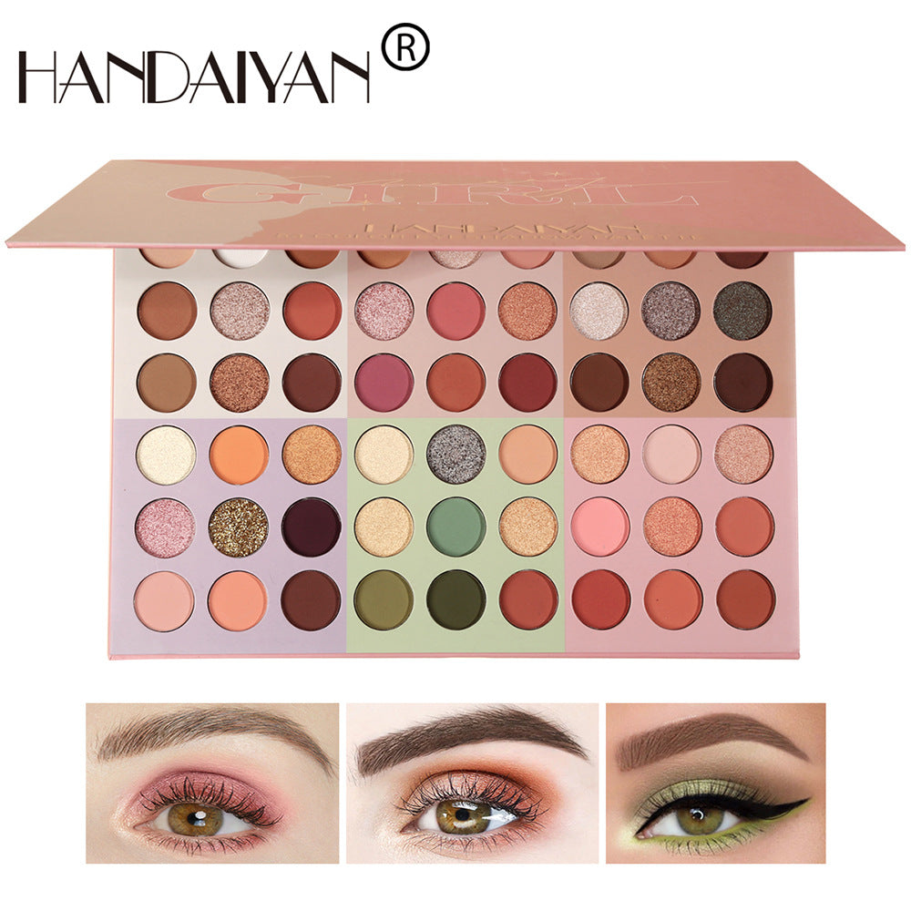 HANDAIYAN Popular 54 Color Eyeshadow Palette Earth Color Pearlescent Matte Glitter Powder Eye Shadow - V.I.P Digital Presence