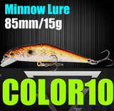 Señuelo de pesca AFISHLURE Wobblers Trucha 85 mm/15 g Minnow Cebos duros Iscas Artificial Pesca Leurre