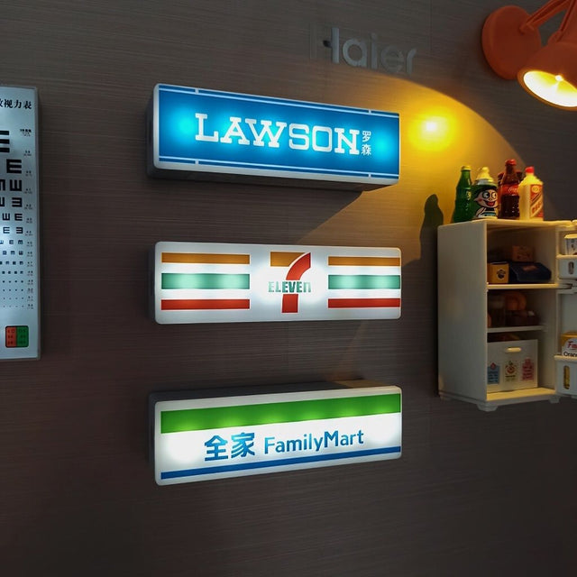 Convenience store refrigerator sticker creative light display board can magnetically attract Rosen 711 family lightbox toy model to emit light - V.I.P Digital Presence