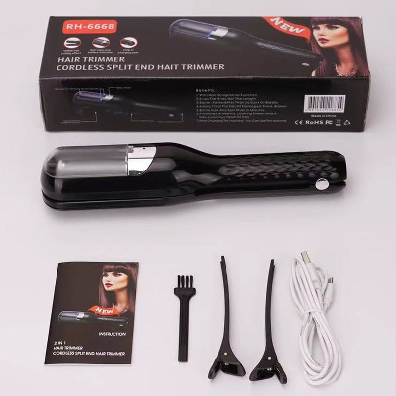 Fully automatic hair clipper, hair splitting and trimming device, multifunctional electric women's 2-in-1 trimming and cutting d - V.I.P Digital Presence