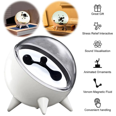 Ferrofluid Music Rhythm Lamp Sound Sensitive Dancing Magnet Liquid Toy Ferrofluid Visual Display Lamp Desktop Speakers Companion - V.I.P Digital Presence