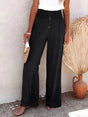 Full Size Decorative Button High Waist Pants - V.I.P Digital Presence