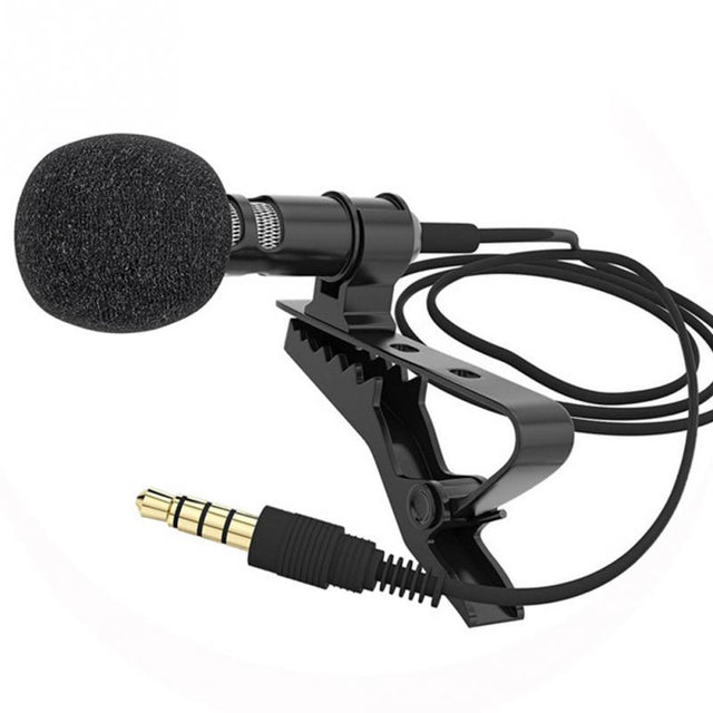 VOXLINK 3.5 mm Microphone Clip Tie Collar for Mobile Phone Speaking in Lecture 1.5m/3m Bracket Clip Vocal Audio Lapel Microphone - V.I.P Digital Presence