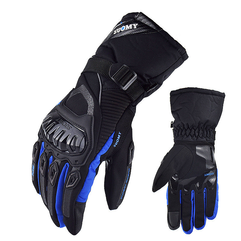 Motorcycle waterproof, windproof, warm winter touch-screen motorcycle riding gloves hand guards anti-fall thick long gloves - V.I.P Digital Presence