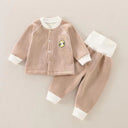 Children's Autumn And Winter Warm Suit Baby Spring And Autumn Plus Fleece Outer Wear Tops Pants Men And Women Baby Two Sets - V.I.P Digital Presence