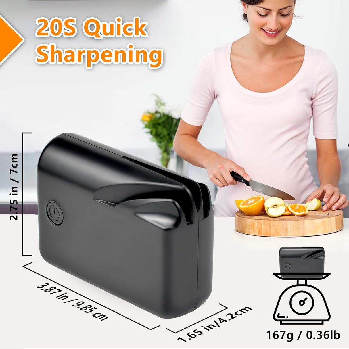 Electric Knife Sharpener, Professional Knife Sharpener for Home, Stages for Kitchen Knives Quick Sharpening & Polishing - V.I.P Digital Presence