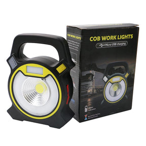 30W COB LED Portable Spotlight Searchlight USB Rechargeable Handheld Work By 18650 Portable Lantern - V.I.P Digital Presence