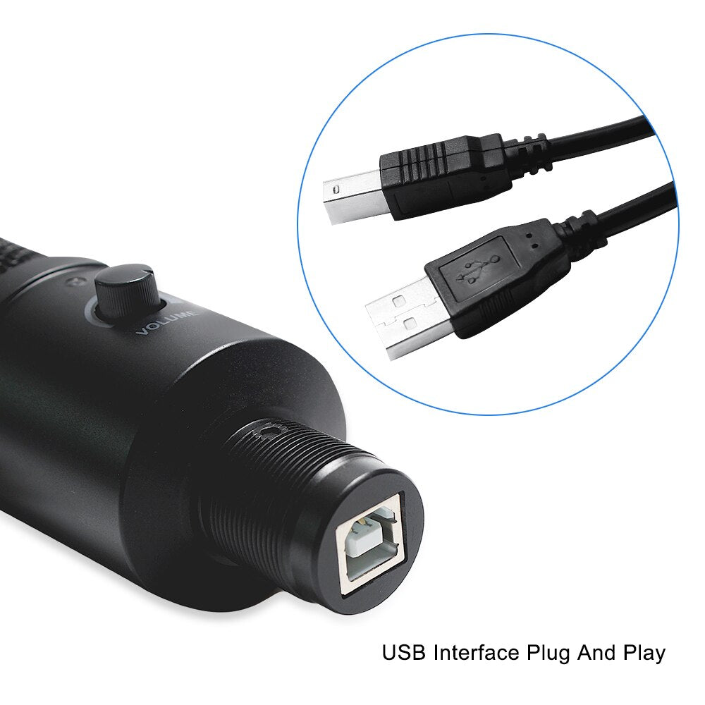 Professional USB Condenser Microphones For PC Computer Laptop Singing Gaming Streaming Recording Studio YouTube Video Microfon - V.I.P Digital Presence