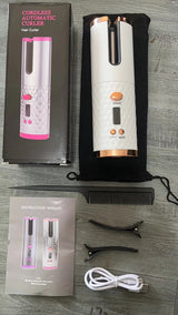 New Portable USB Charging Models Automatic Curling Iron Intelligent LCD Home Mini Lazy Hair Curler - V.I.P Digital Presence