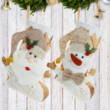 Christmas Decorative Socks Gift Bag Candy Bag Jewelry Gold 3D Christmas Socks Gift Bag - V.I.P Digital Presence
