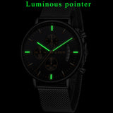 LIGE Fashion Mesh Strap Waterproof Men's Watch - V.I.P Digital Presence