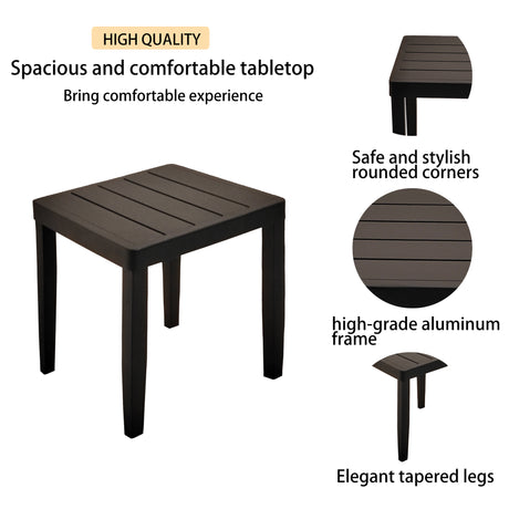 3PC Outdoor Aluminum Patio Furniture Chaise Lounge Set 2 Chaise & 1 End Table - V.I.P Digital Presence